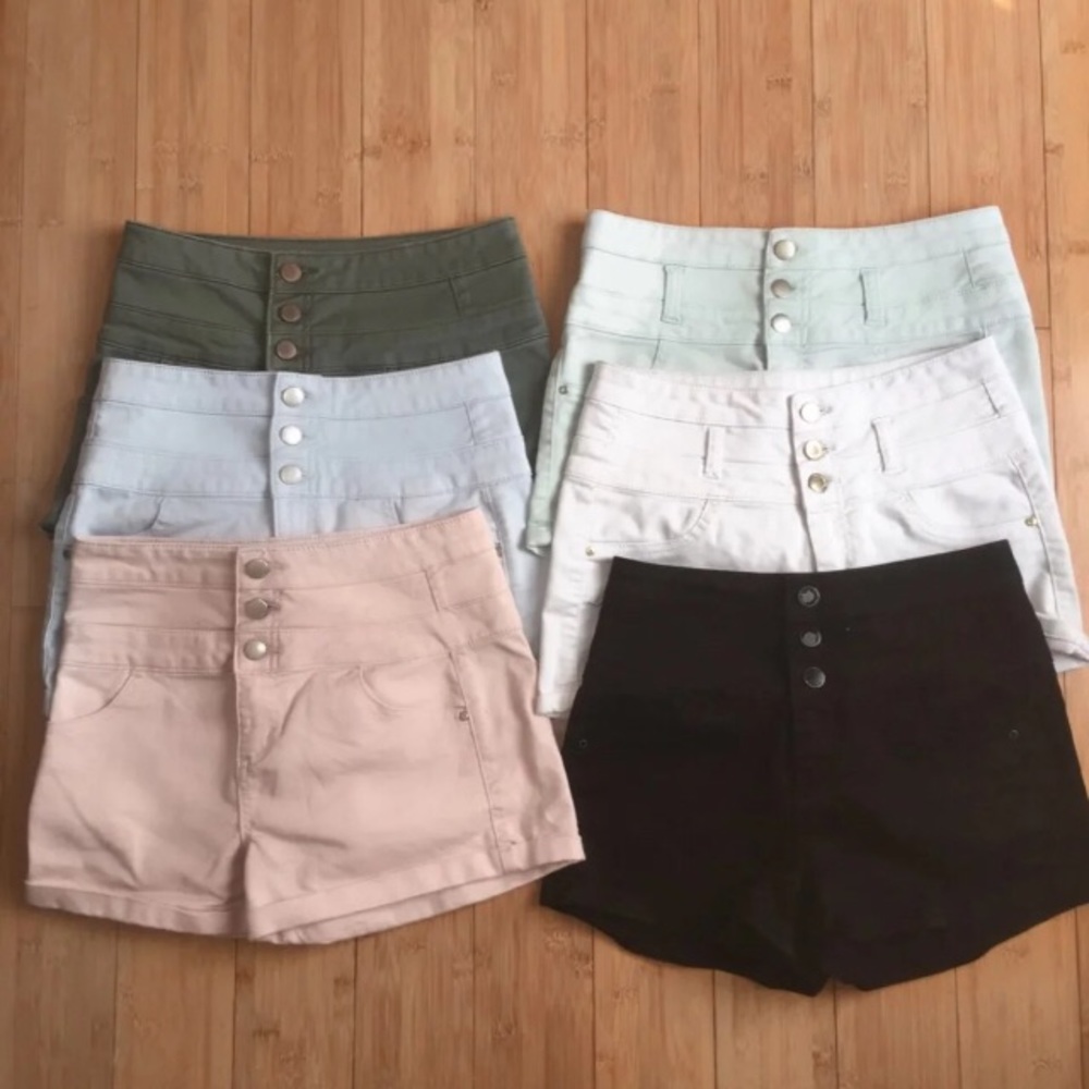 High Waisted Button Shorts Bundle
